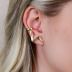 Brinco Dourado Ear Cuff em Metal