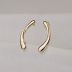 Brinco Dourado Ear Cuff Gotas Invertidas em Metal