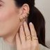 Brinco Dourado Ear Cuff Orgânico em Metal 