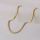 Colar Dourado Snake 4mm em Metal 46cm