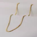 Colar Dourado Snake 4mm em Metal 30+10cm