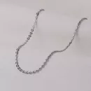 Pulseira Ródio em Metal 18+5cm