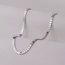 Pulseira Ródio em Metal 18+5cm