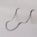 Colar Ródio Snake 4mm em Metal 30+10cm