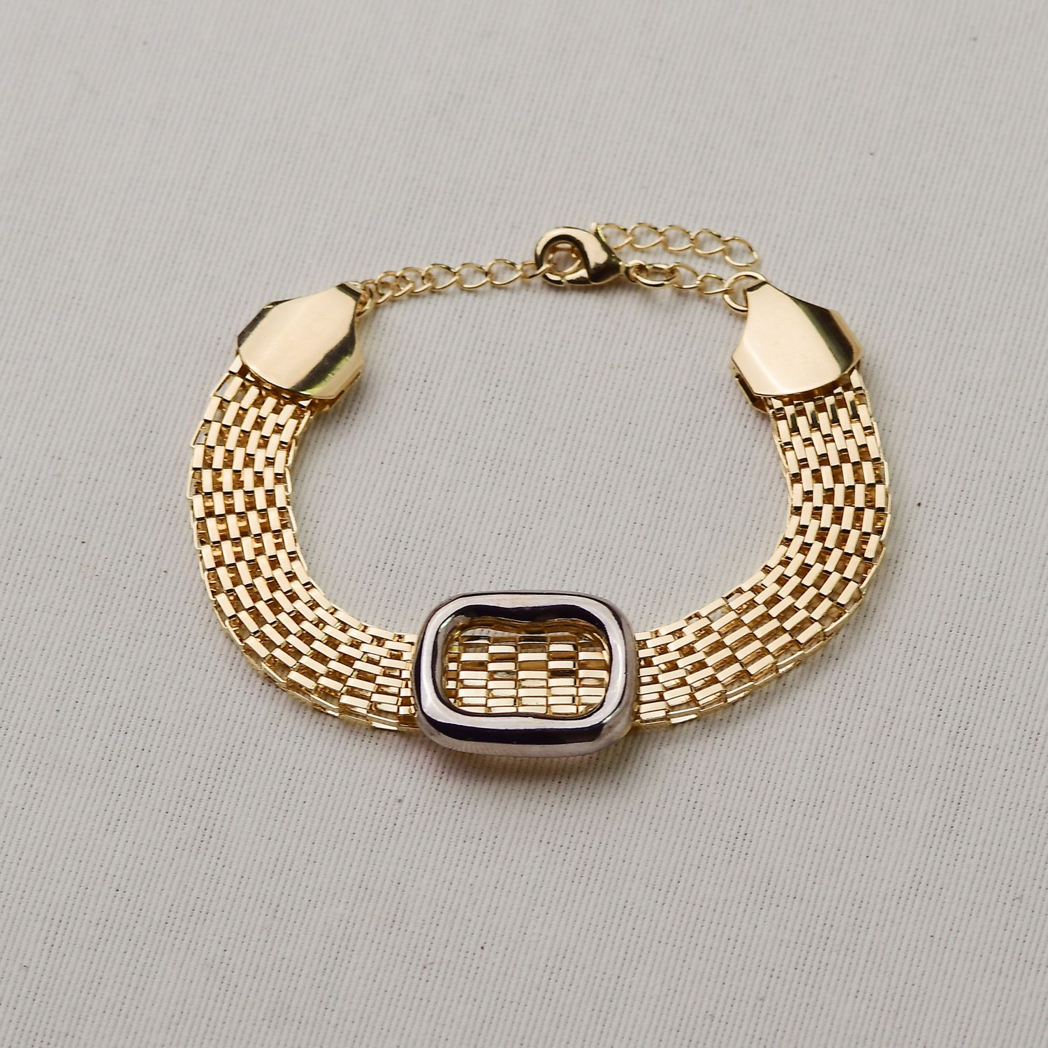 Pulseira Dourado com Elo Argânigo 17+5cm em Metal